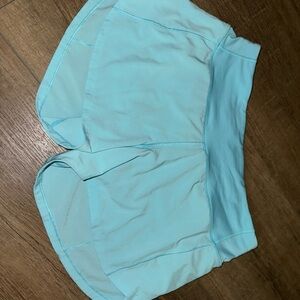 Women's Lulu Lemon Speed Up Mid-Rise Light Blue Shorts